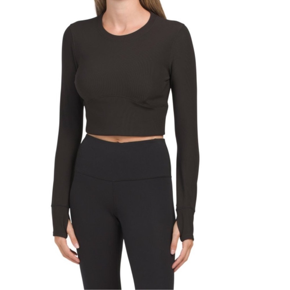 move theology contour ls long sleeve crop top size small - Picture 8 of 8